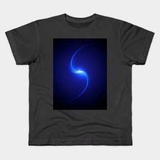 Fluorescent blue cosmic quasar with radiating aura Kids T-Shirt